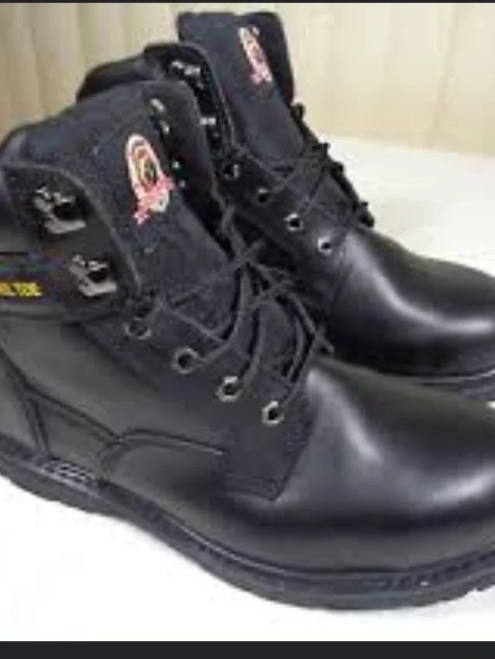 Brahma Black Lace-Up Work Boots